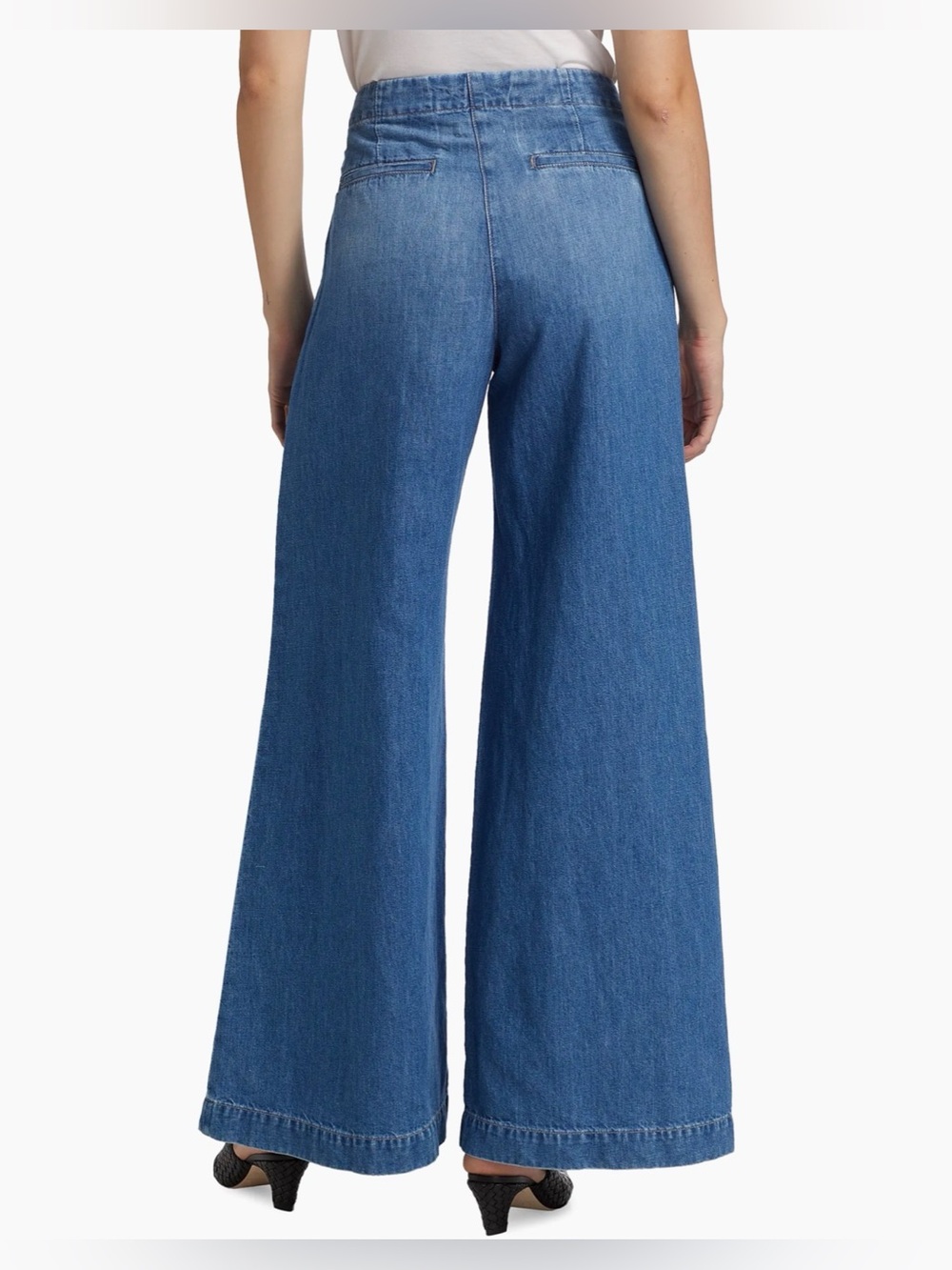 TWP Dancing In The Dark Wide-Leg Cotton Linen Jeans Vintage Wash Size 30 - Picture 5 of 16